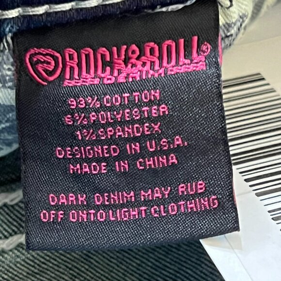 Rock & Roll Denim Midrise Bootcut Cowhide Pocket Women's Riding Jeans 26x34 NEW - Picture 9 of 10
